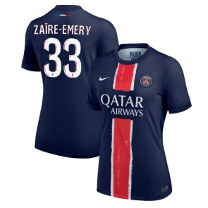 Paris Saint-Germain Warren Zaire-Emery #33 Replika Hjemmebanetrøje Dame 2024-25 Kortærmet